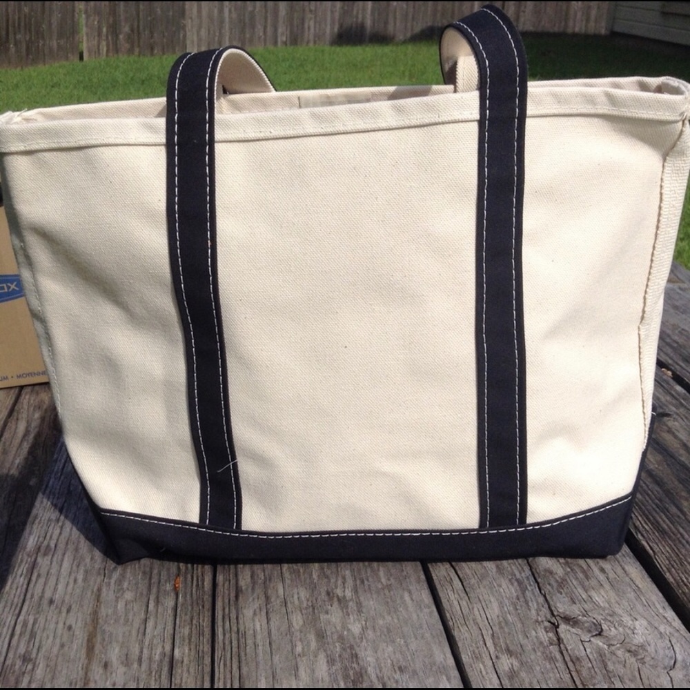 New LL bean boat and tote black canvas